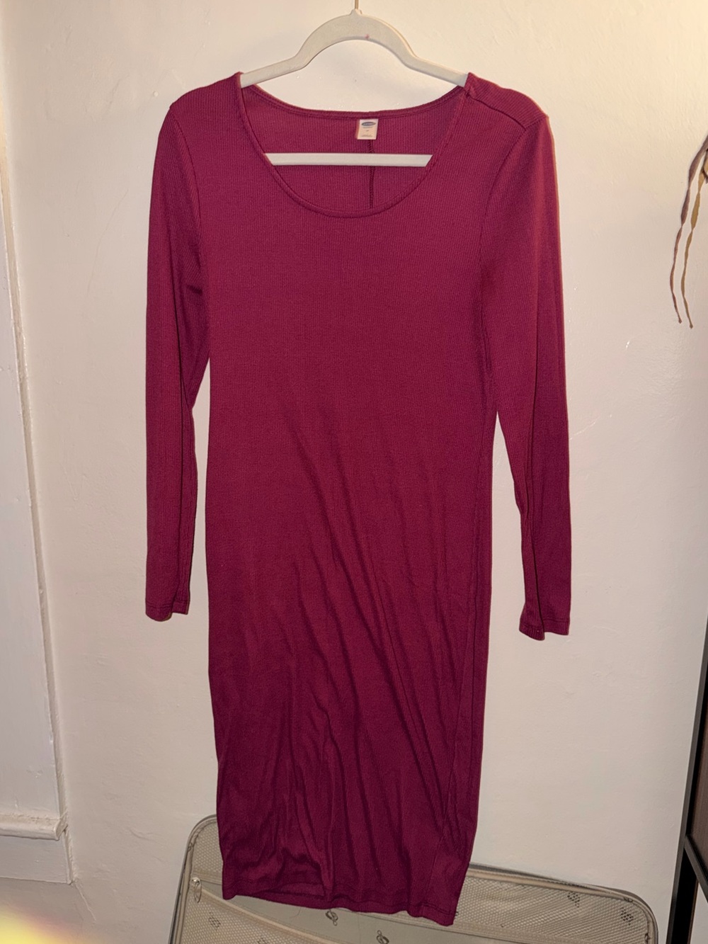Old Navy Long Sleeve Scoop Neck Dress - Wine